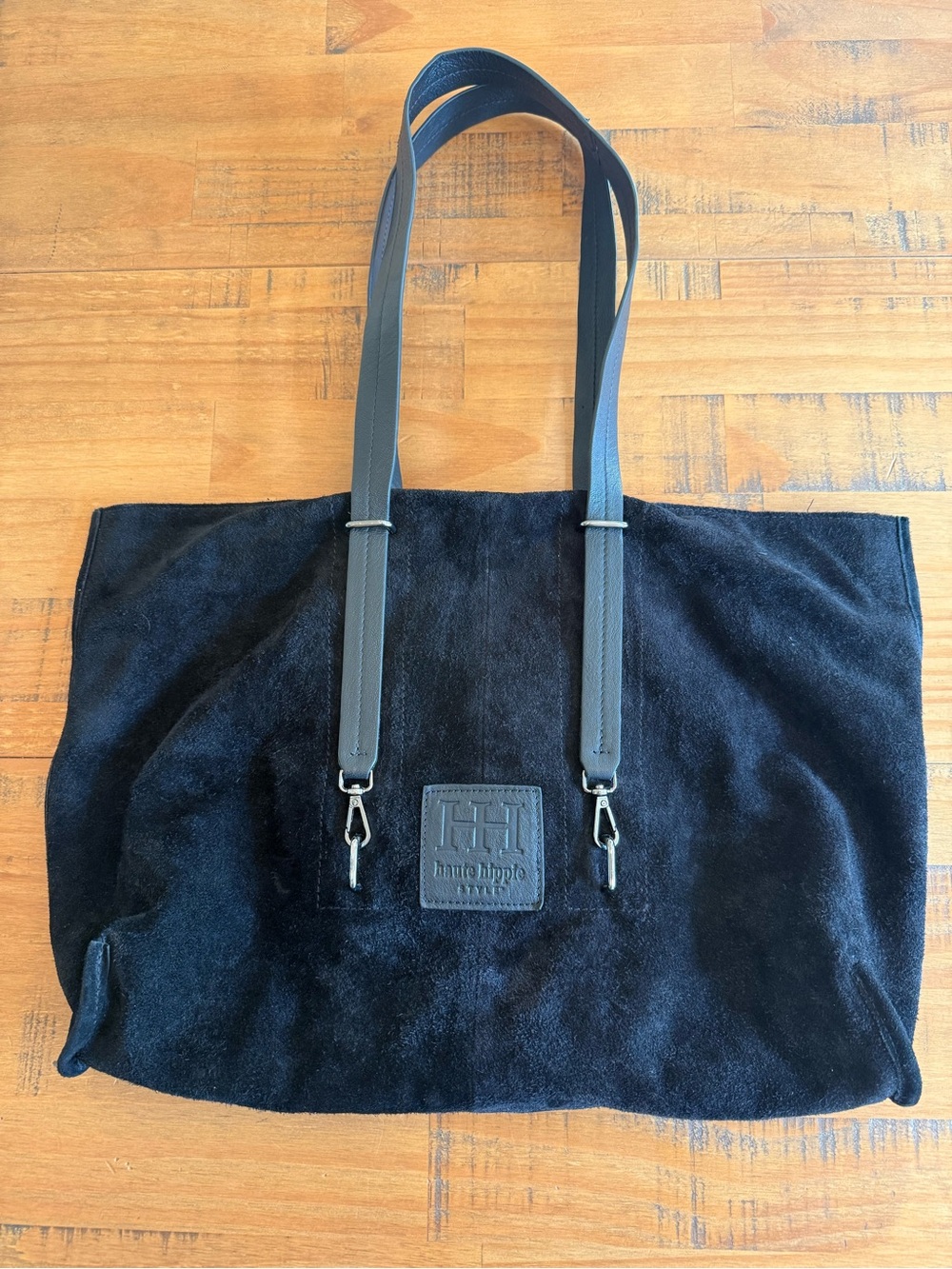 Haute Hippie Chelsea Black Suede Tote Bag
